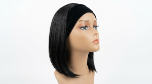 Jet Black Straight Bob Headband Wig