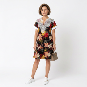 Ankara Bloom Shift Dress
